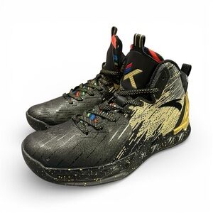 Anta Klay Thompson KT2 the finals black and gold basketball shoes 9.5